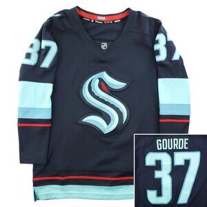 Seattle Kraken Hockey Jersey Gourde 37 NHL Fanatics Authentic Women's Small